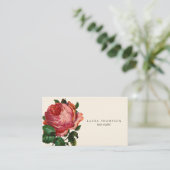 アンティークバラ美容師名刺テンプレート 名刺 (スタンド正面)