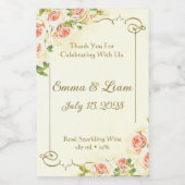 アンティークバラ2 x 3ミニワインラベル ワインラベル (シングルラベル)