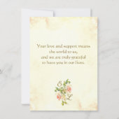 アンティークバラ4.5 x 6.25フラットサンキューカード サンキューカード (裏面)