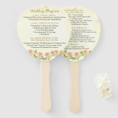 アンティークバラ4 x 6プログラムファン ハンドファン (正面&裏面)