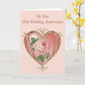アンティークバラ50thアニバーサリーカード カード (黄色い花)