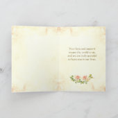 アンティークバラ5 x 7折り曲げサンキューカード サンキューカード (内部)