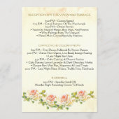 アンティークバラ5 x 7結婚式 プログラムフラット プログラム (裏面)