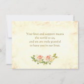 アンティークバラ6.25 x 4.5フラットサンキューカード サンキューカード (裏面)