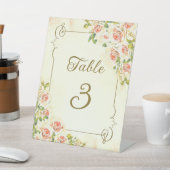 アンティークバラ8 X 10テーブル番号台座記号 台座サイン (インサイチュ)