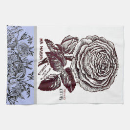 アンティークバラ – お客様の文字の選択 キッチンタオル