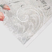 アンティークバラ、刻印された巻物とスクリプトの切り離し 薄葉紙 (詳細)