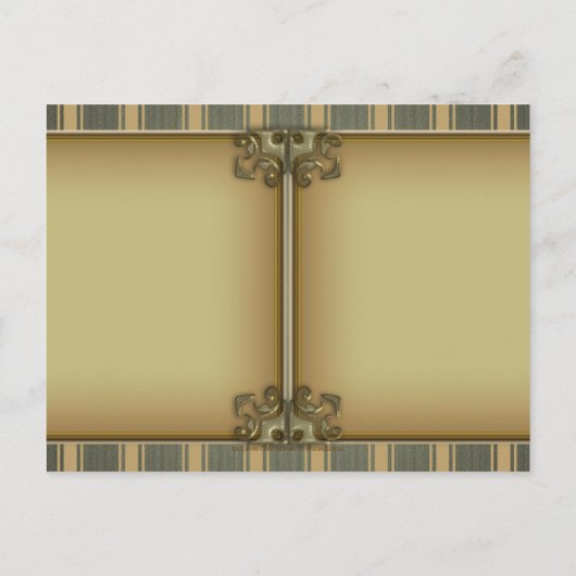 アンティークバラ(緑パーソナライズされた) ポストカード (裏面)