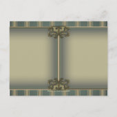 アンティークバラ(青パーソナライズされた) ポストカード (裏面)