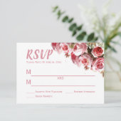 アンティークバラ- Wedding RSVP Card 3" x 5" (スタンド正面)