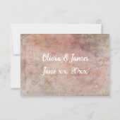 アンティークバラ- Wedding RSVP Card 3" x 5" (裏面)