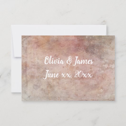 アンティークバラ- Wedding RSVP Card 3" x 5" (裏面)