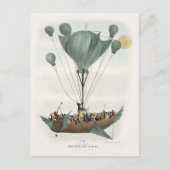 アンティークバルーン航空船アートワーク ポストカード (正面)