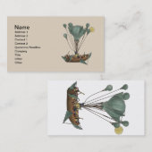 アンティークバルーン航空船アートワーク 名刺 (正面/裏面)