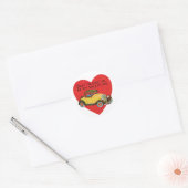 アンティークバレンタインカーハート ラウンドシール (封筒)