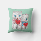 アンティークバレンタインキテンスハート クッション (裏面)