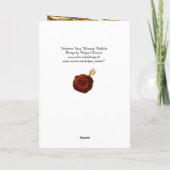 アンティークバレンタインデース、キューピッド、恋人と蝶 シーズンカード (裏面)