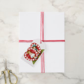 アンティークバレンタインデーハート ギフトタグ (より糸付き)