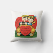 アンティークバレンタインデーハート クッション (裏面)