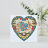 アンティークバレンタインデー、ヴィンテージ天使のハート シーズンカード (スタンド正面)