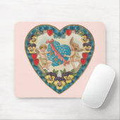 アンティークバレンタインデー、ヴィンテージ天使のハート マウスパッド (マウス)