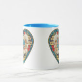 アンティークバレンタインデー、ヴィンテージ天使のハート マグカップ (中央)