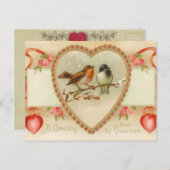 アンティークバレンタインハガキ シーズンポストカード (正面/裏面)