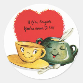 アンティークバレンタインハート ラウンドシール