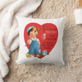 アンティークバレンタインボーイハート クッション (ブランケット)