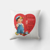 アンティークバレンタインボーイハート クッション (裏面)