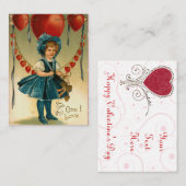 アンティークバレンタインポケットラブノート ノートカード (正面/裏面)