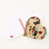 アンティークバレンタインレース,キューピッド,恋人,蝶 ノートブック (内部)