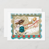 アンティークバレンタイン シーズンポストカード (正面/裏面)