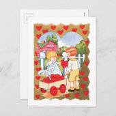 アンティークバレンタイン シーズンポストカード (正面/裏面)