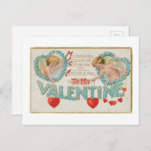 アンティークバレンタイン シーズンポストカード (正面/裏面)