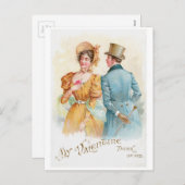 アンティークバレンタイン シーズンポストカード (正面/裏面)