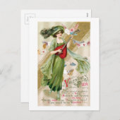 アンティークバレンタイン シーズンポストカード (正面/裏面)