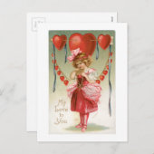 アンティークバレンタイン シーズンポストカード (正面/裏面)