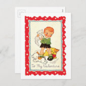 アンティークバレンタイン シーズンポストカード (正面/裏面)
