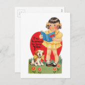 アンティークバレンタイン シーズンポストカード (正面/裏面)