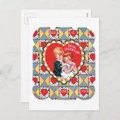 アンティークバレンタイン シーズンポストカード (正面/裏面)