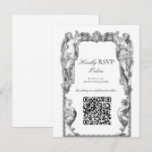 アンティークバロック彫刻 美術 ルネサンス オンライン 出欠カード (正面/裏面)