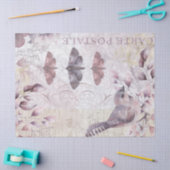 アンティークバードバタフライヴィンテージエフェメラデクページ 薄葉紙 (クラフト)