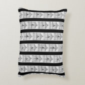 アンティークバード&バードケージズヴィンテージブラック&ホワイト アクセントクッション (裏面(縦))