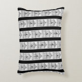 アンティークバード&バードケージズヴィンテージブラック&ホワイト アクセントクッション (正面(垂直))