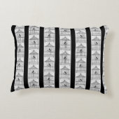 アンティークバード&バードケージズヴィンテージブラック&ホワイト アクセントクッション (裏面)