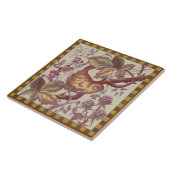 アンティークバード&ベリートランスファーウェアタイルレプロ#2 タイル (側面)