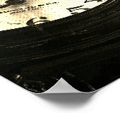 アンティークバーハーバーメイン通りクロックB&Wポスター ポスター (角)