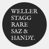 アンティークバーボンウイスキーバイビッシャーバック ラウンドシール (正面)