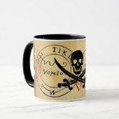 アンティークパイレーツトレジャーマップ、スカルと剣 マグカップ (正面左)
